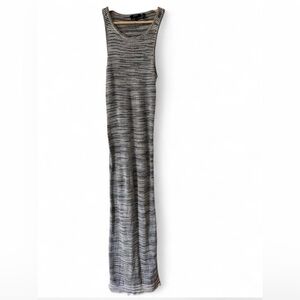 THEORY Intrella Space Dye Striped Linen Blend Maxi Dress Sz S ($295 Retail)